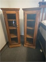 Glass front cabinets 2 pcs.