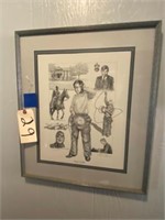"Images of Will" framed, signed by Lon Larson #112