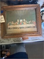 "The Last Supper", framed, old 15.5"x20.5"