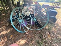 Iron wheels, 45" (x2)