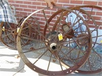 Large Antique Steel Wheel