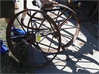 Smaller Antique  Steel Wheels