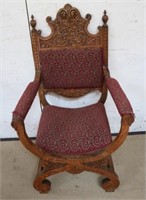Antique Medieval Style Carved Chair