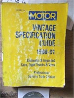 Vintage Specification Guide