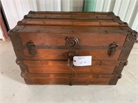 JG- VINTAGE WOODEN TRUNK