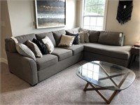 GREY SECTIONAL W/ PILLOWS