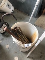 Concrete Form Stakes in Bucket