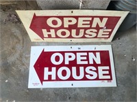 (2) Plastic Double Sided Open House Signs