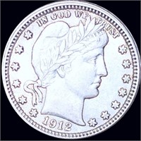 1912 Barber Silver Quarter CLOSELY UNCIRCULATED