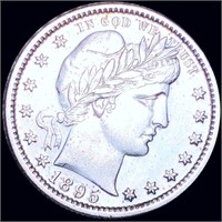 1895 Barber Silver Quarter CLOSELY UNCIRCULATED