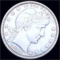 1914-D Barber Silver Quarter CLOSELY UNCIRCULATED