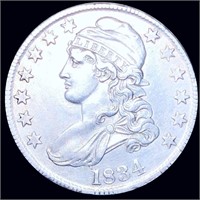 1834 Capped Bust Half Dollar ABOUT UNCIRCULATED