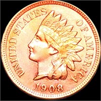 1908 Indian Head Penny CLOSELY UNCIRCULATED