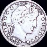 1899 Barber Silver Quarter LIGHTLY CIRCULATED
