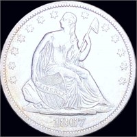 1867-S Seated Half Dollar CLOSELY UNCIRCULATED