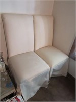 Pair Covered Chairs