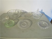 Crystal Bowl, Covered Candy Dish, Etc