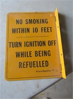 No Smoking Double Sided Metal Sign