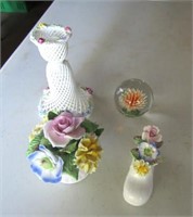 Denton China Candlestick Holder , Flower Baskets
