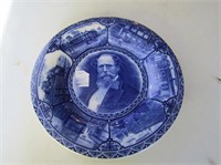 Flo Blue Staffordshire Plate
