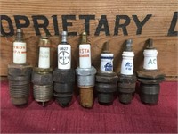 7 x Vintage Spark Plugs