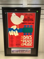 Original Woodstock poster, With COA, one of 2500