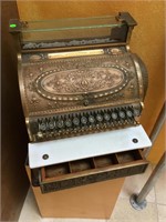 Antique Brass National Cash Register 347, rings