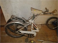 vintage auto mini folding bike as is