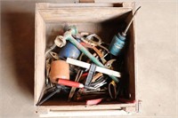 CRATE OF PLIERS & TOOLS