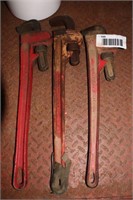 3 PIPE WRENCHES - 24"