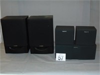 Sony and Fisher Speakers and Speaker Stands