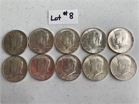 10 1964 Kennedy Halves