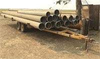 (18) Sticks of 10"x30' Alu. Gated Pipe and Trailer