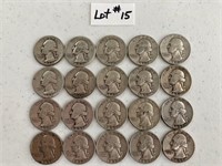 20 1940's & 50's Washington Quarters