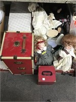 Lg. Lot of Dolls and Doll Boxes.