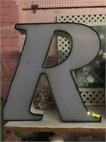 Lighted "R" Letter Sign.