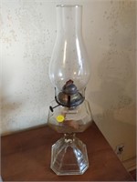 primitive oil lamp 19" tall