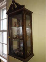 hanging display case 22x12x8'' & mini copper items