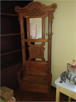 wooden hall seat 33x13x77''