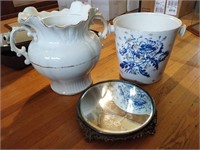 large bowl , Chinese slop pail and mirror stand