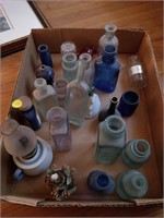 lot of coloured bottles