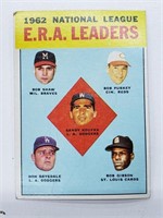 1962 Topps E.R.A. Leaders Koufax Drysdale Gibson