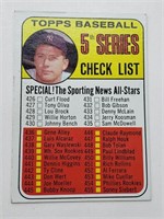 1969 Topps Mickey Mantle 5th Series Check List