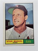 1961 Topps St. Louis Cardinals Stan Musial  #290