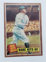 1962 Topps Babe Hits 60 Babe Ruth Special  #139
