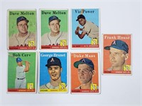 1958 Topps Kansas City Athletics Card Lot