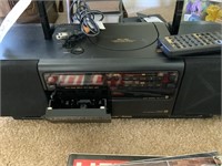 Nice stereo with cd cassette and box of cds