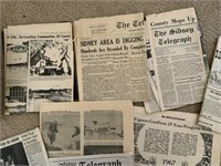 Flat of old news papers