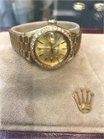 LADIES ROLEX PRESIDENTIAL WATCH - 18K GOLD BAND /