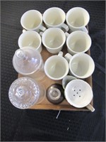 Assorted Cups - Candle holder - 2 Glass Canisters